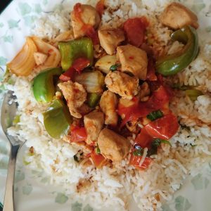 Chicken Shashlik with Rice
