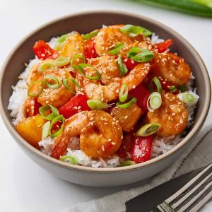 Prawn Manchurian with Rice